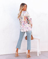 PREORDER - Sundew Cotton Linen Pocketed Blazer - Ivory Multi Ins Street